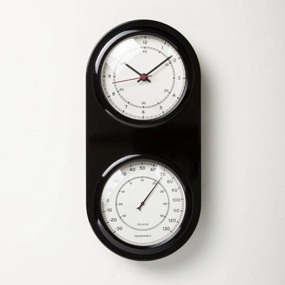 Hearth & Hand with Magnolia Wall Clock & Thermometer - Picture 5 of 6